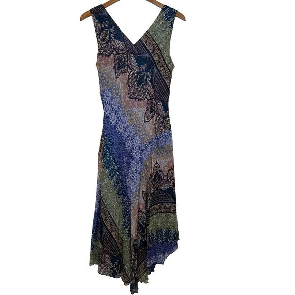 Y2K Fairy Sleeveless Midi Dress Floral Size 10 - Picture 2 of 11